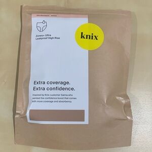 Knix Zones Ultra-Leakproof Underwear in L, High-Rise. NWT, beige.